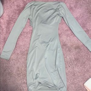 grey long sleeve dress